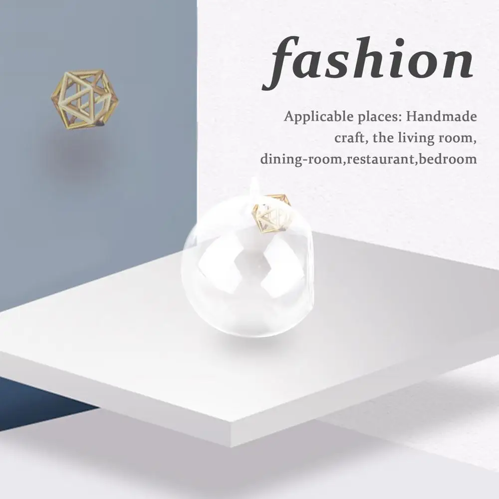 Стеклянная подвесная ваза диаметром 8 см цветы растения настольная подставка