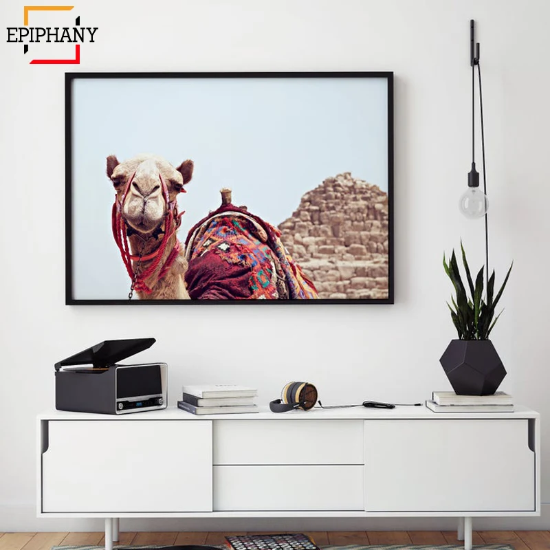 Печать верблюдов марокканские художественные принты декор в стиле бохо