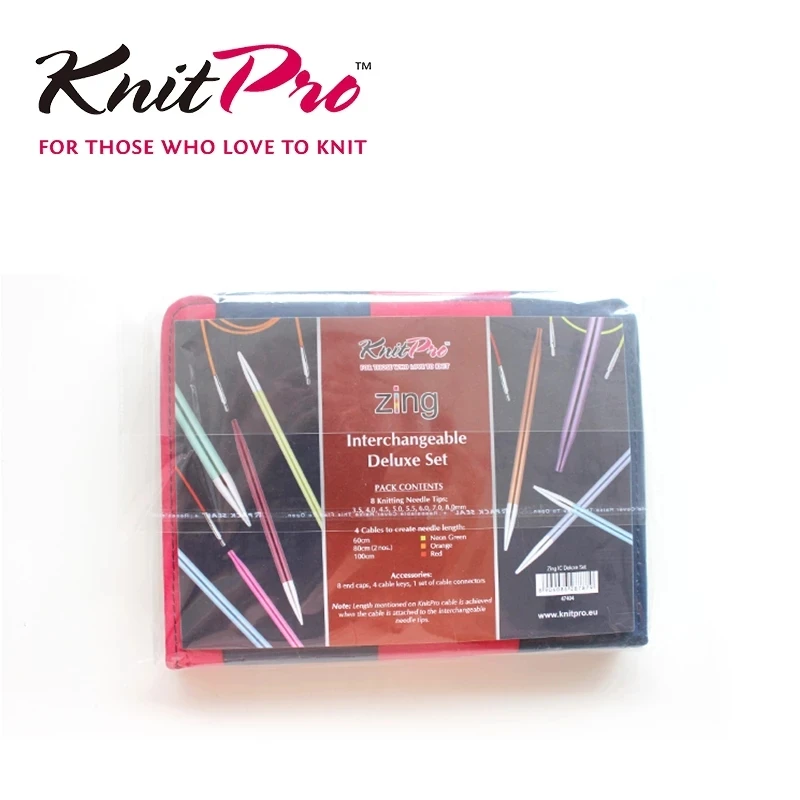 Набор сменных круговых спиц для вязания Knit Pro Zing | Дом и сад