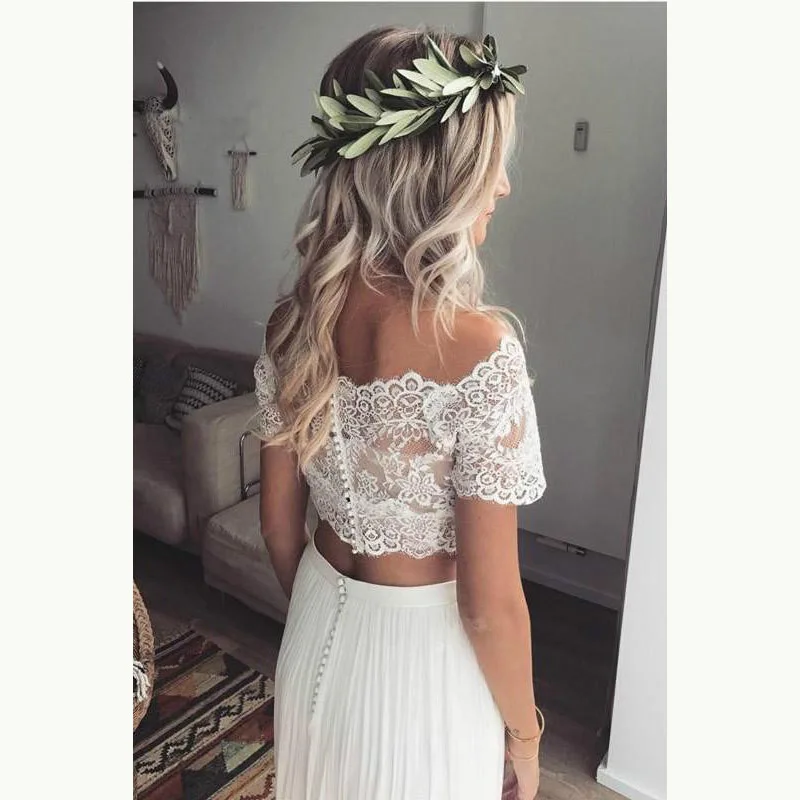 Свадебные платья Горячая Распродажа очаровательное Boho из двух предметов