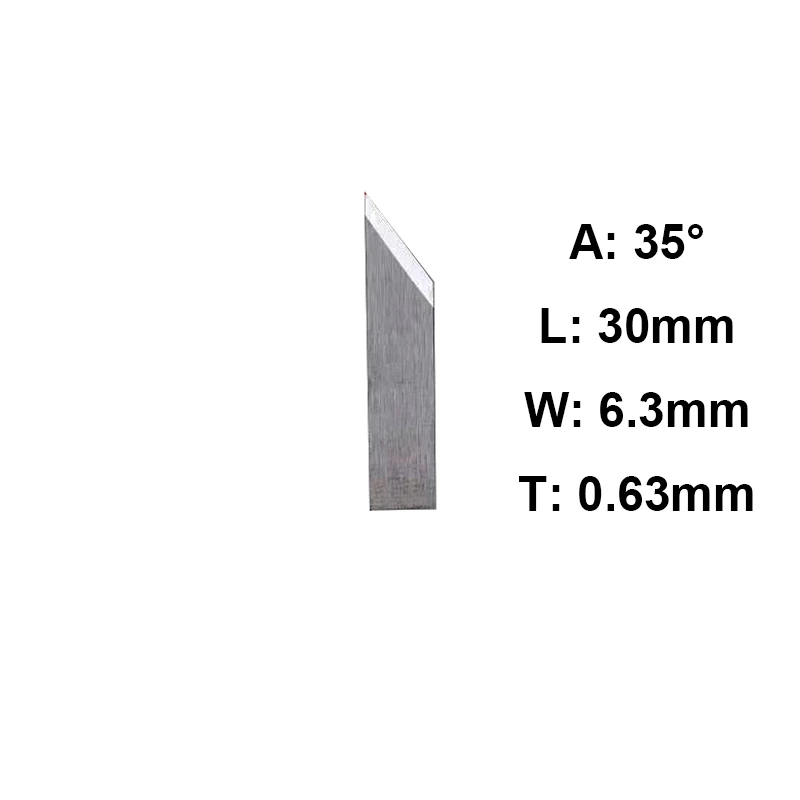 10pc Jingwei Rui Zhou Aoke IECHO ZUND RZCUT AOL Vibration Knife Cutting Machine Blade Cutter Head 16-60 Degree CNC Leather Blade - Длина режущей кромки: 35 Degree