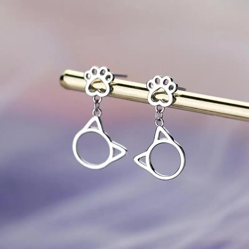 Женское ювелирное изделие из серебра 925 пробы с кошкой | Украшения и аксессуары