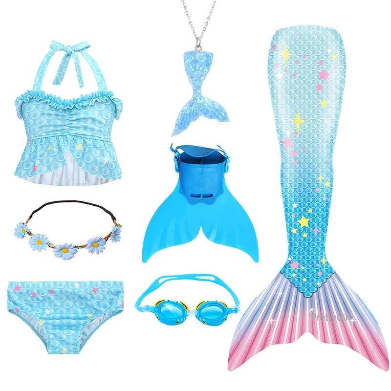 Женский костюм русалки для девочек купальный косплевечерние вечеринки в честь