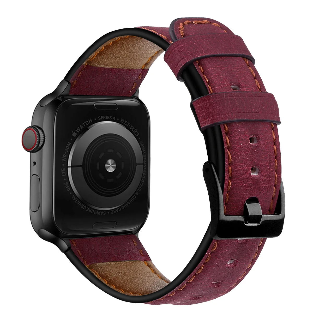 Роскошный ремешок из натуральной кожи для iwatch 44 мм 42 мм кожаный ремешок для apple watch 4 5 ремешок браслет для iwatch 5 4 3 2 38 мм 40 мм