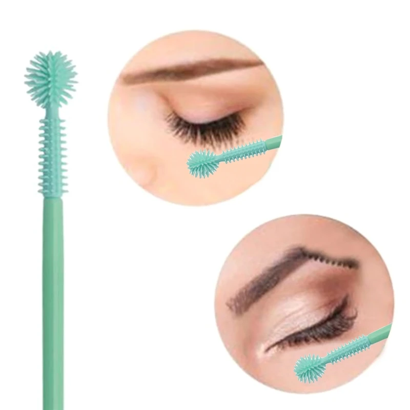 

50Pcs Disposable Silicone Eyelash Brush Comb Mascara Wand Applicator Makeup Tool