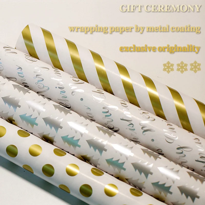 

70*50cm Tissue Paper Craft Paper Wrapping Papers Gift Packing Paper Letters Pine Wave Point Twill Pattern Festive Party Supply