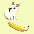 Картина по номерам Кот и банан 2, 40 х 40 см