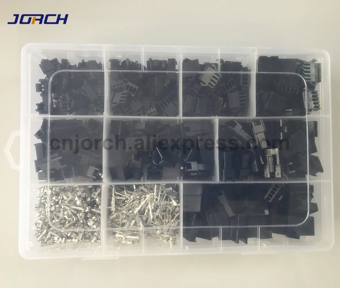 1080 шт. SM2.54 комплекты 2pin/3pin/4pin/5pin 2 54 мм Шаг женский и мужской разъем для кабеля JST