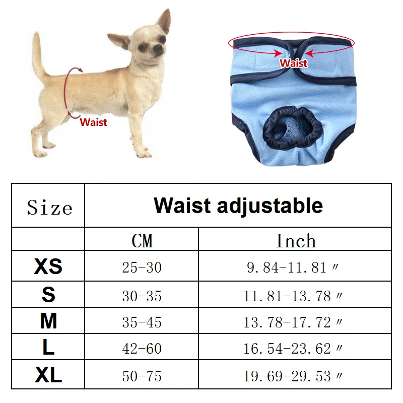 

Pet Physiological Pants for Female Small Dog Puppy Washable Durable Doggie Diapers Underwear Short Diaper Pet Underwear 469520