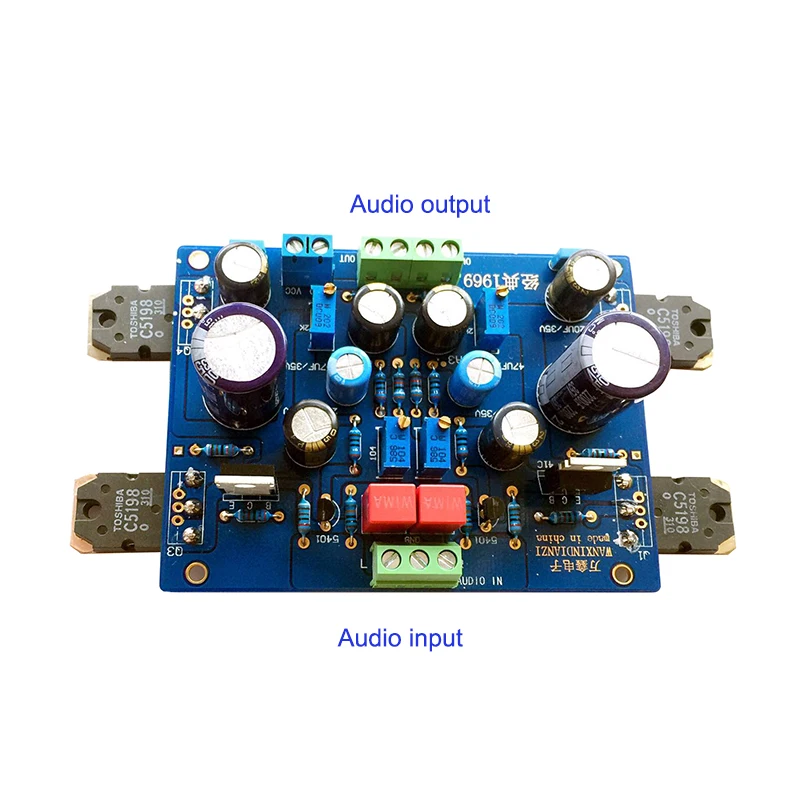 

1969 Audio Amplifier Board Small A Dual Channel Large and Small Tube Compatible Power Amplifier Board