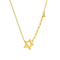 davini personalized star ot buckle clavicle chain necklace titanium steel 18k gold plated choker splicing jewelry