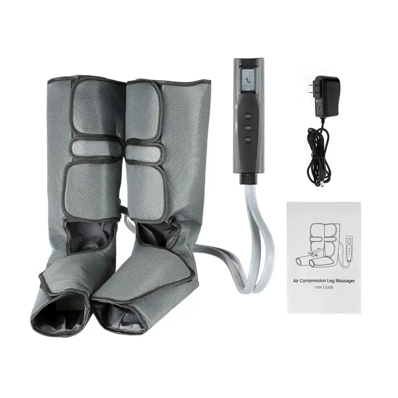 

Leg Air Compression Massager Heated for Foot and Calf Thigh Circulation with Handheld Controller Foot Airbag Muscle Relax