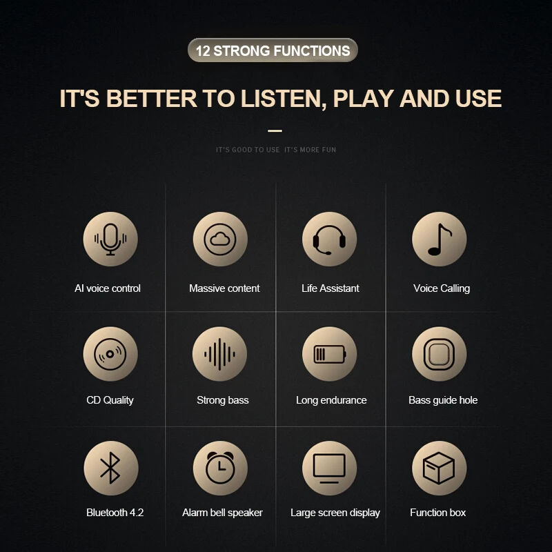 SOAIY умная колонка с голосовым управлением беспроводной Bluetooth аудио портативный