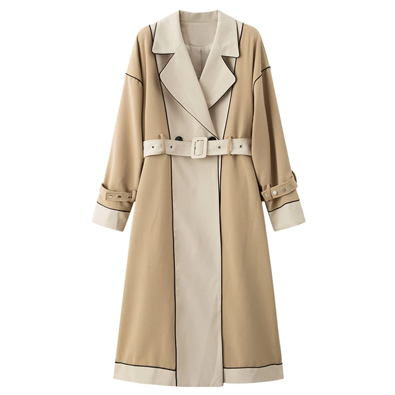 Подиумный дизайн модный женский длинный Тренч пальто с цельным однобортным