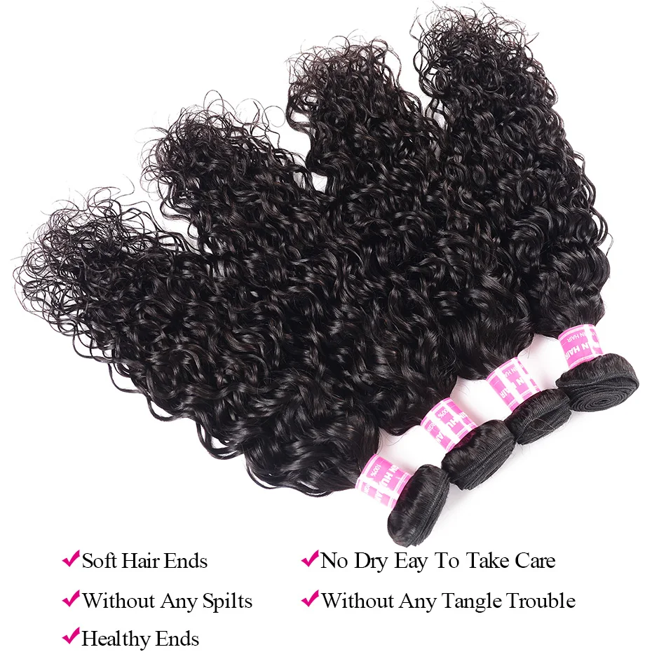 Бразильские волосы UNICE свободные волнистые Remy в комплекте 8 26 дюймов 3/4 пряди