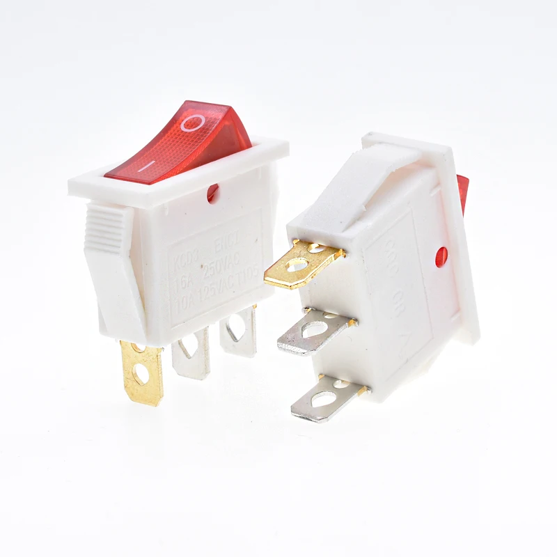 SPDT выключатель питания, переключатели управления International KCD3 с красным индикатором светильник кнопки
