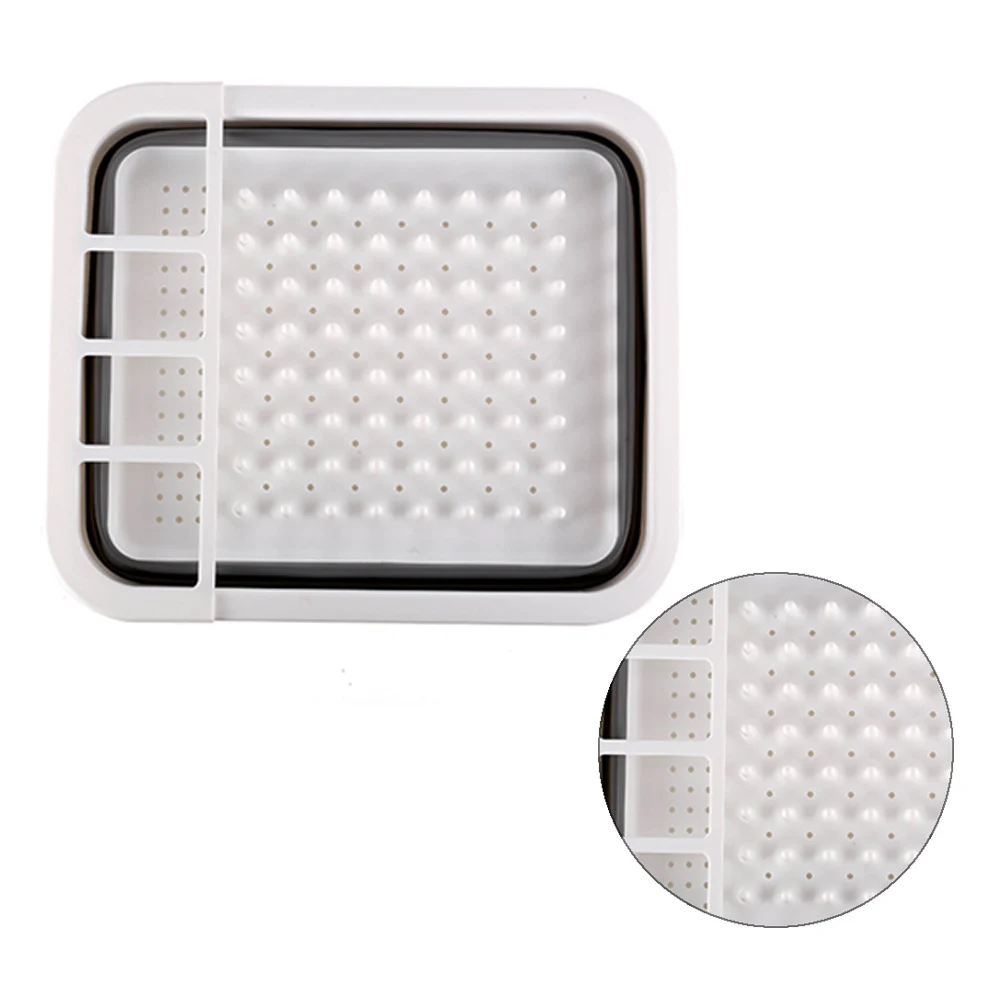 1 шт. пластиковая складываемая сушилка корзина для посуды с космическим поддоном