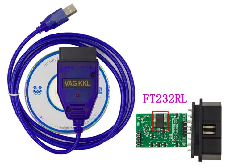 FTDI FT232RL KKL 409 1 OBD2 USB кабель VAG-CO M считыватель кодов для skoda Seat |