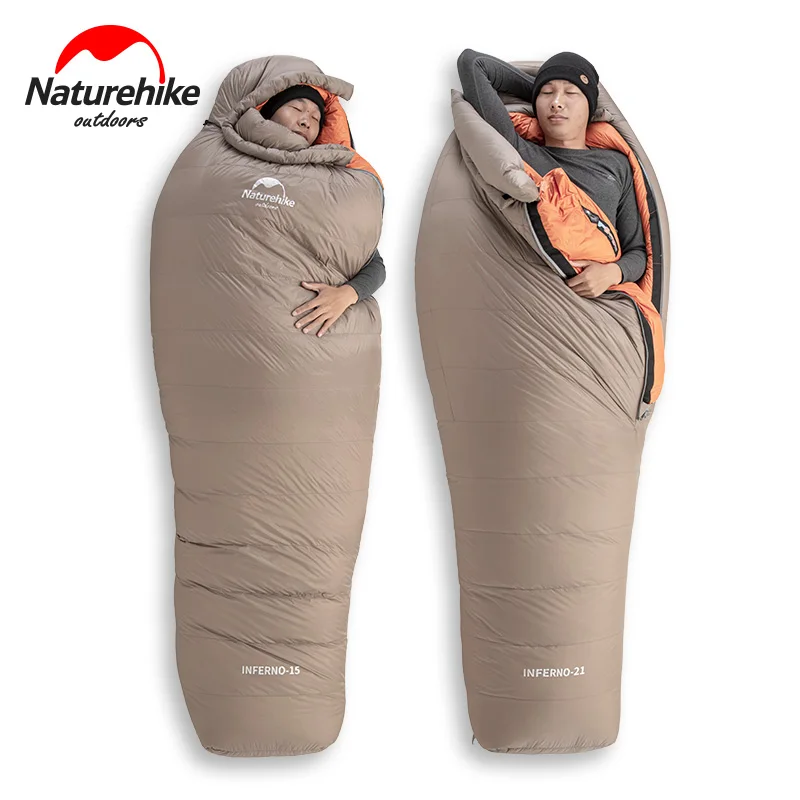 Спальный мешок Naturehike для кемпинга с гусиным пухом 750FP зимний 21 °C теплый спальный