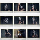 Черная череп тату Девушка Современная Холст Картина крутая шляпа женщина плакаты сексуальная фигурка Печать Искусство Настенная картина для домашнего декора