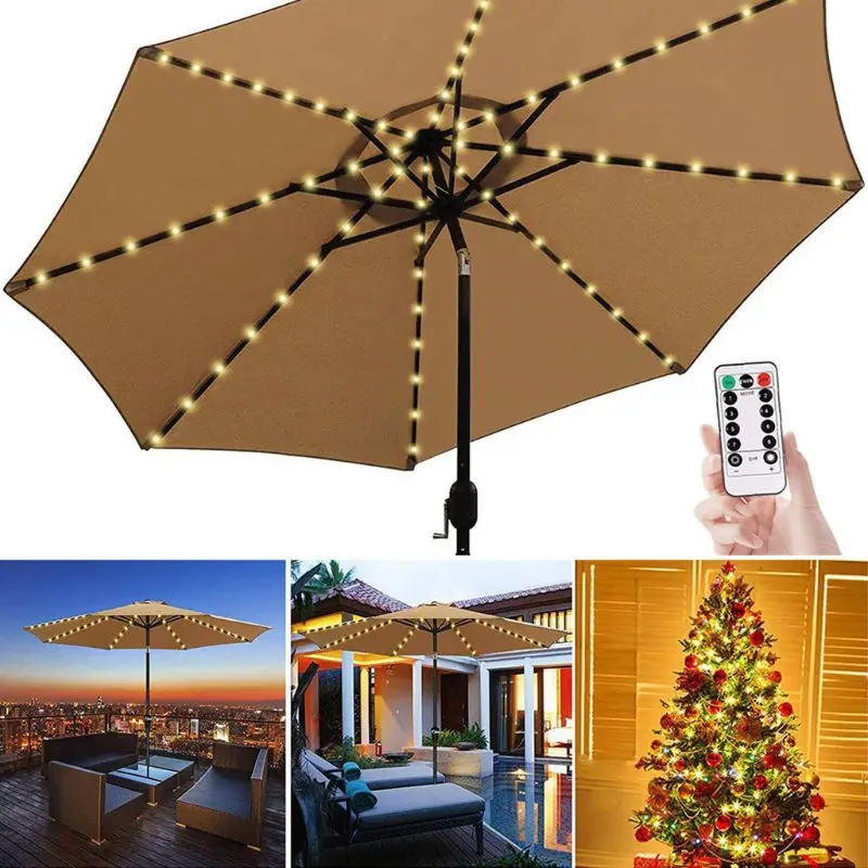 

104 LED Umbrella Light Children's Tent Outdoor Decoration Fairy Holiday String Light with 8 Mode Push Button Switch