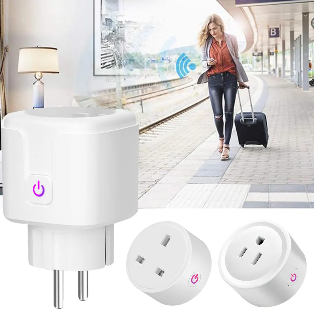 

Smart WiFi Plug Power Timing Function Smart Plug APP Control Remote Voice Control Work with Alexa Google Assistant