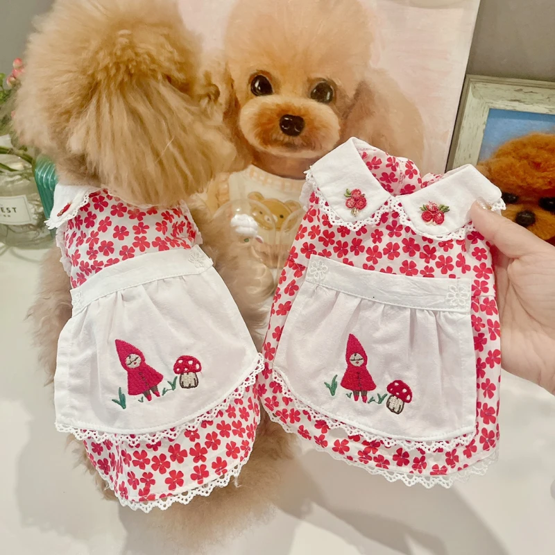 

Doggie Puppy Cat Dog Dress Summer Chihuahua Clothes Yorkshire Pomeranian Shih Tzu maltese Poodle Bichon Small Dog Clothing Skirt