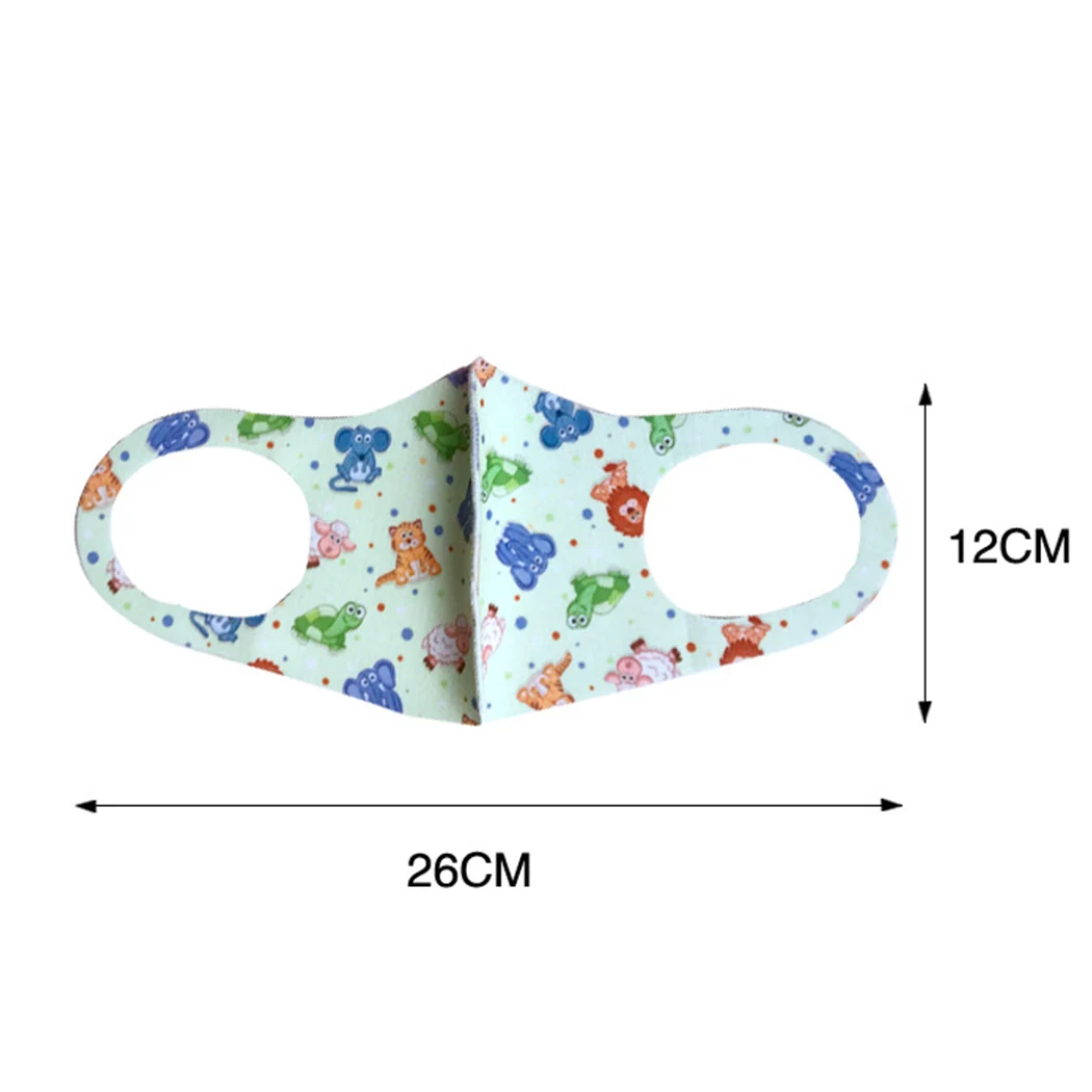 5 шт. мультяшная Губка Маска для рта моющаяся Пылезащитная многоразовая маска