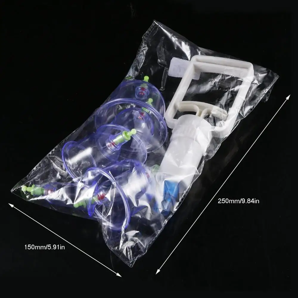 (6 чашек + 1 Вакуумный насос) Китайские медицинские вакуумные Банки Набор банок для