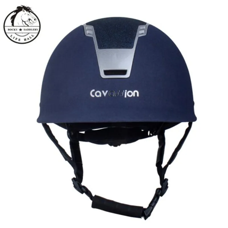 

Cavassion Horse Riding Equestrian Helmet Professional Suede Fabric Body Protector Adjustable Circumference and Helmet Dept