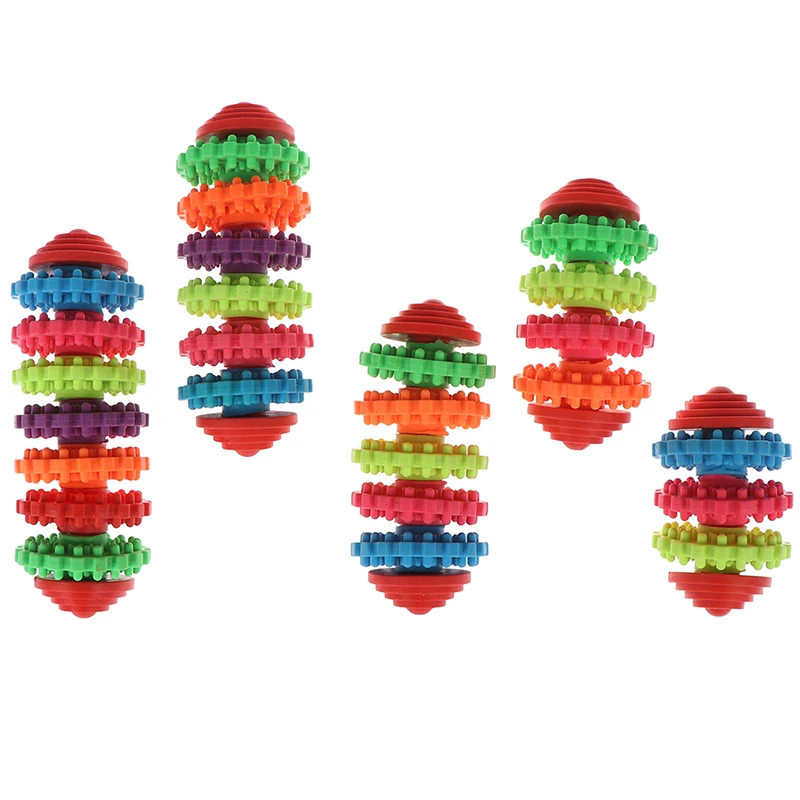 1 x красочная резиновая Собака Щенок жевательная игрушка для зубов прорезывание