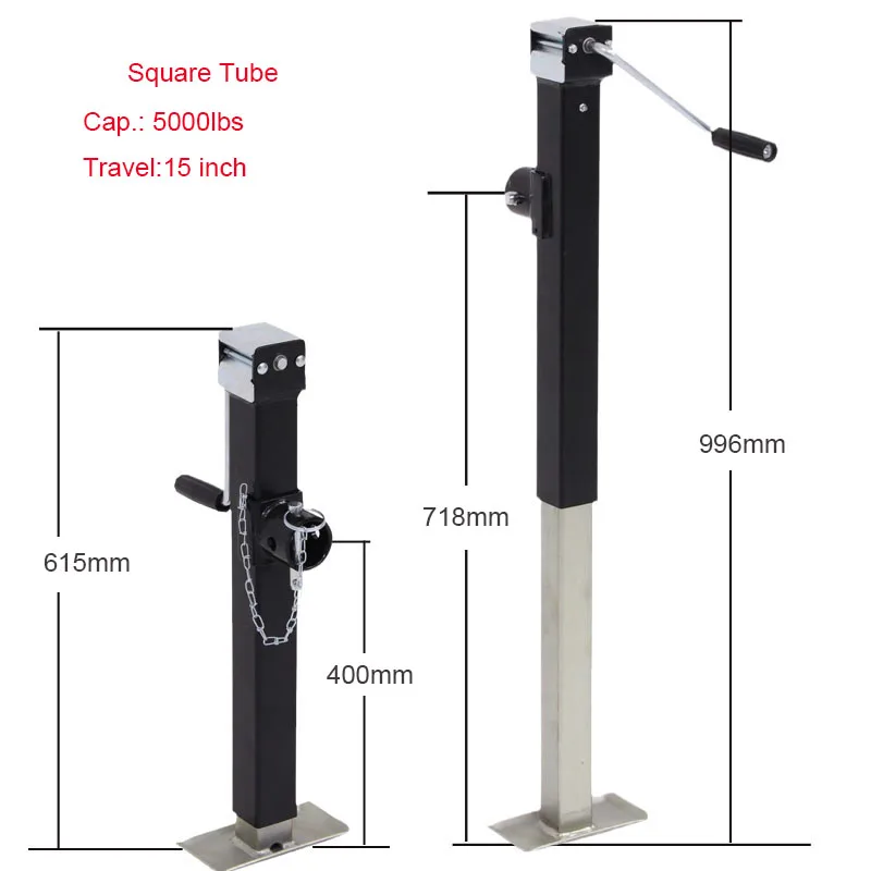 Боковой ветер 5000 фунтов крепление на трубу поворотный домкрат для прицепа