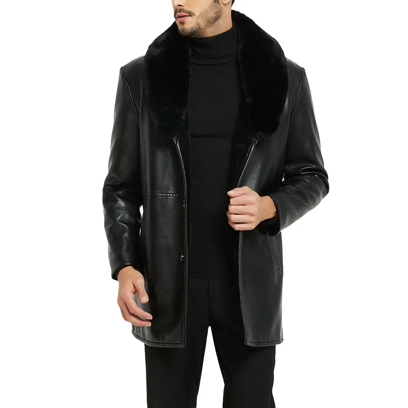 Зимние мотоциклетные мужские кожаные куртки ветровки Куртки из искусственной