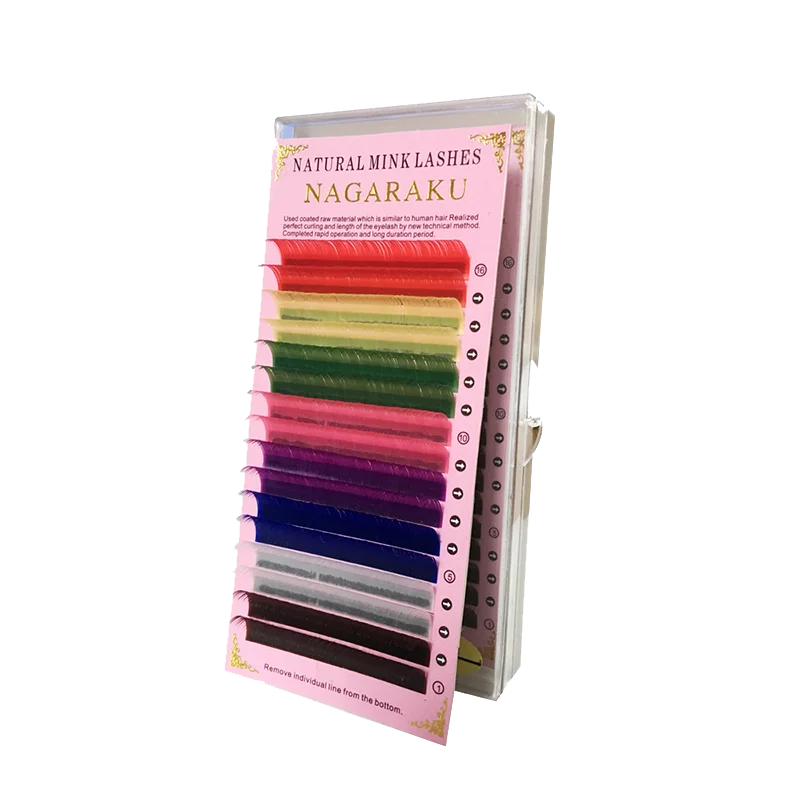 Накладные ресницы NAGARAKU 8 цветов J/B/C/D 0 07/0 10/0 12/0 15 мм мм|colored eyelash extensions|eyelash extensioncolor