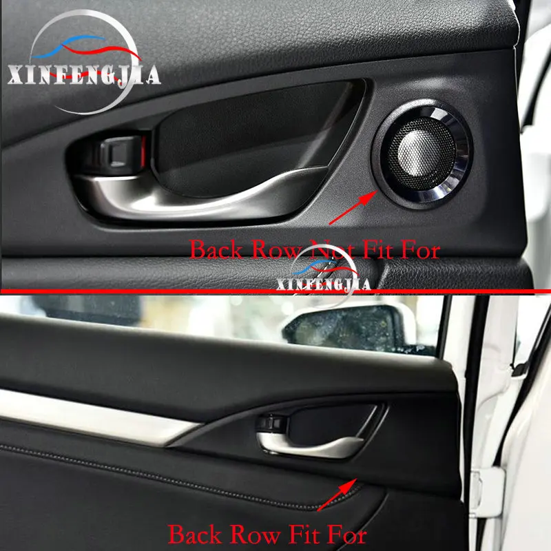 Дверная ручка из углеродного волокна для Honda Civic 2016-2019 декоративные наклейки
