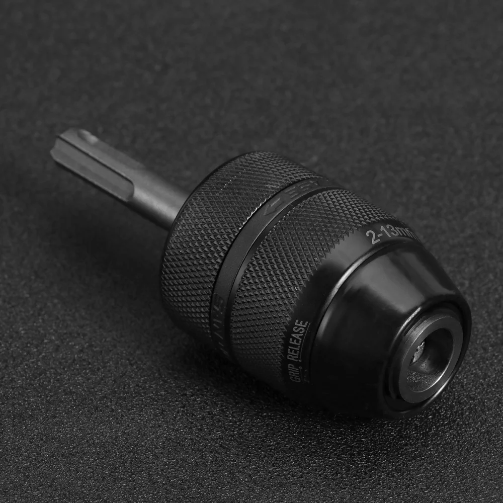

Keyless Vanadium Steel Black Mini 3-Jaw Drill Chuck Drilling Adapter Converter SDS Adaptor to Hold 2-13mm Drill Bits Converter T