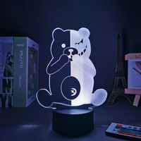 anime 3d lamp danganronpa monokuma led night light lamp for bedroom decor kids gift