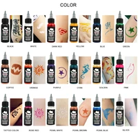 ophir 2017 new temporary tattoo airbrush ink 30mlbottle tattoo ink pigment for airbrush kit 18 colors_ta0531 18