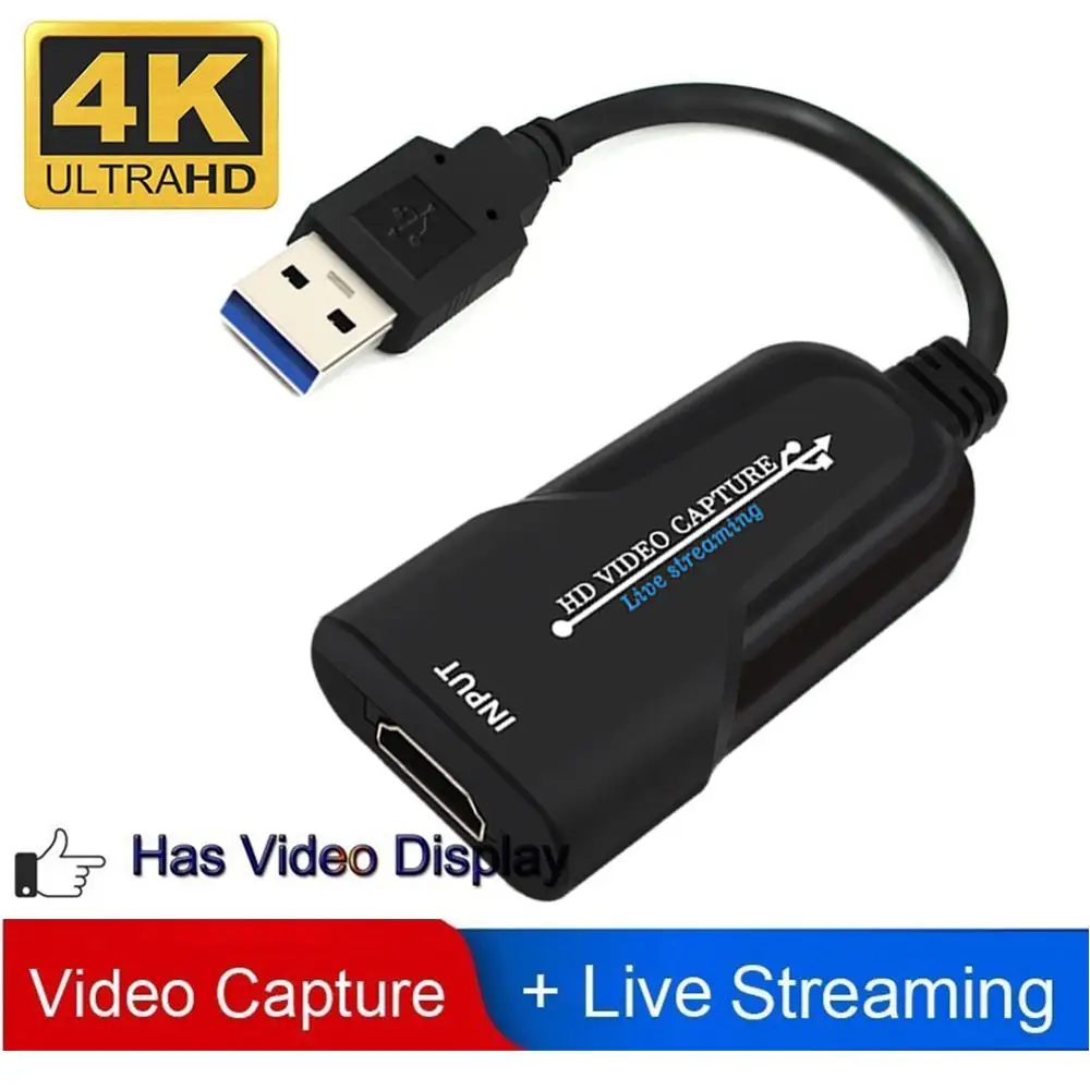 Карта видеозахвата Full HD 1080p совместимая с HDMI USB 3 0 60pfs карта захвата игр запись