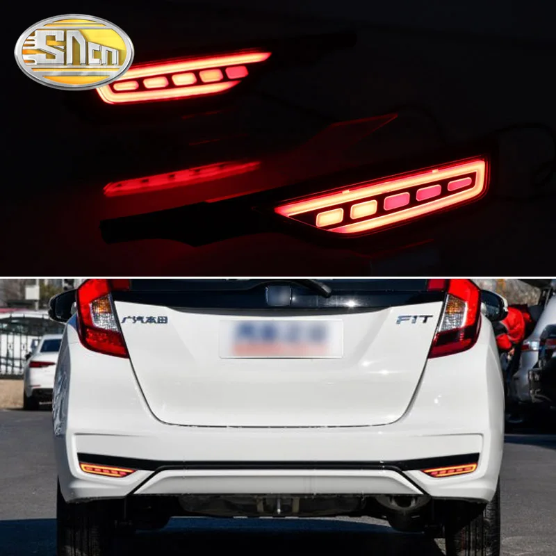 Светодиодные фары для заднего бампера Honda Fit Jazz 2017 2018 2019 задние ходовые огни