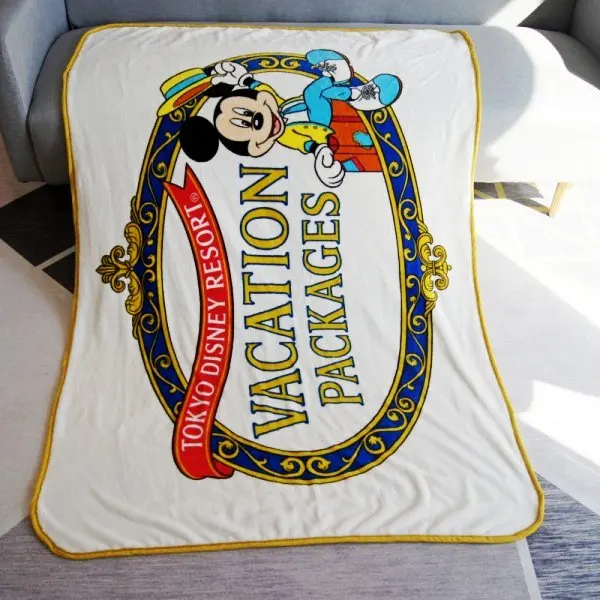 white and golden Мягкое Фланелевое тонкое одеяло с Микки Маусом и Минни Маус из мультфильма Дисней для девочек, детское одеяло на кровать, диване, 100x140 см, детский подарок - Цвет: white and golden