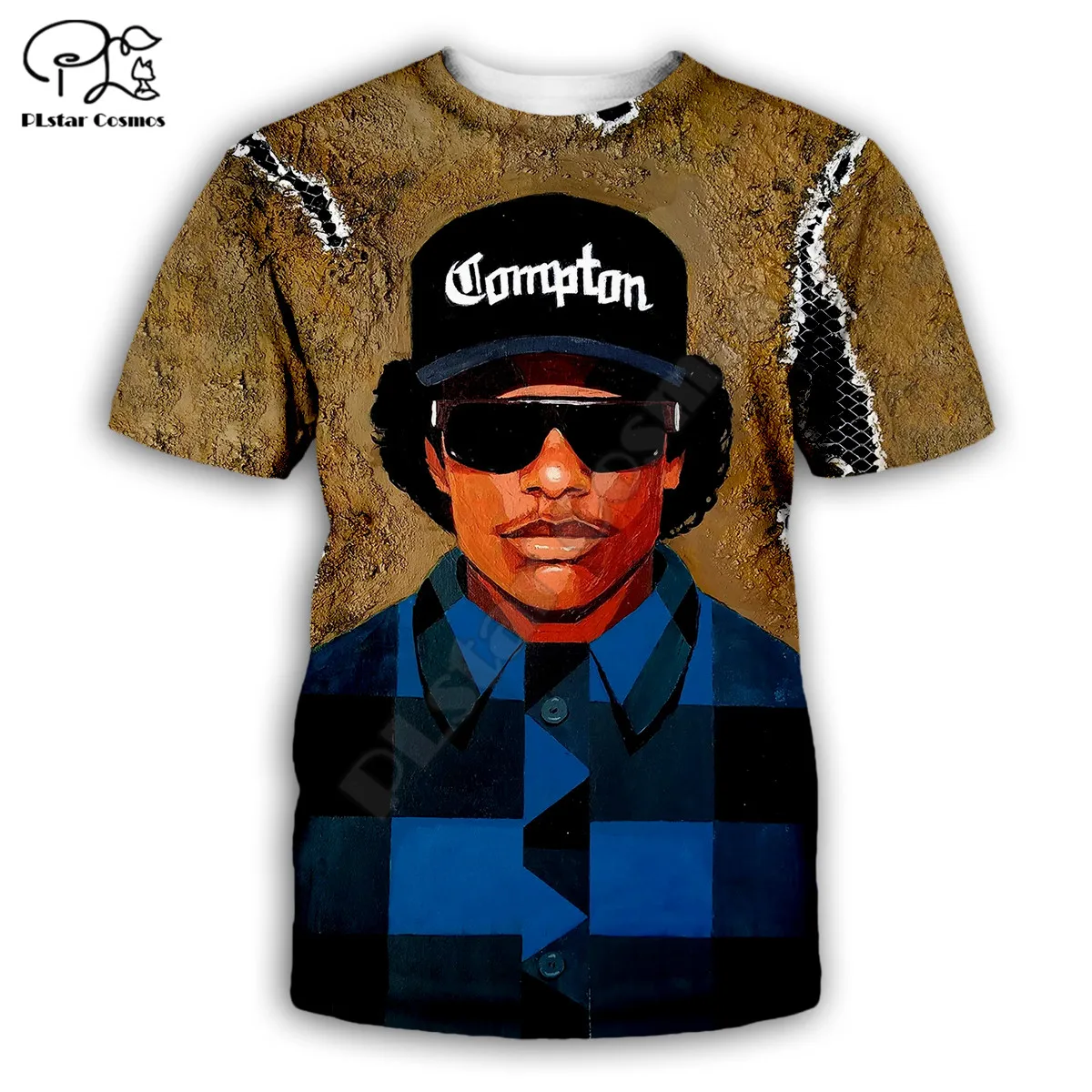 Футболка PLstar Cosmo sEazy e со звездами для мужчин и женщин летняя рубашка в стиле