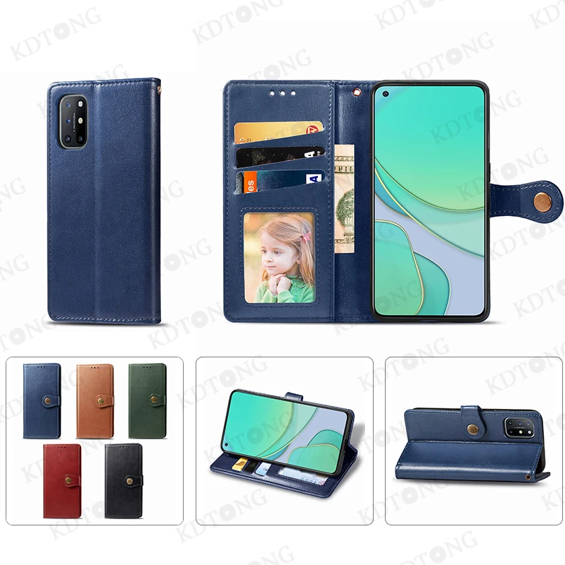 

Waterproof Round Buckle Leather Case For OnePLUS 8 8T 7 7T Pro Invisible Kickstand Plain Simple Fashion Hot Sale Phone Cases