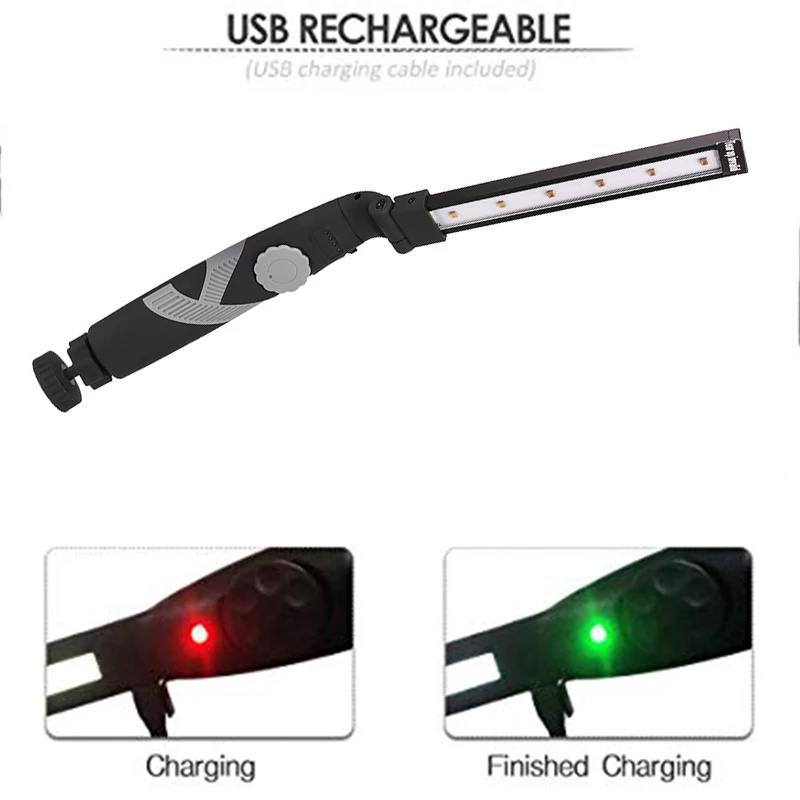 Светодиодный УФ светильник для дезинфекции Перезаряжаемый USB фонарик гибкий