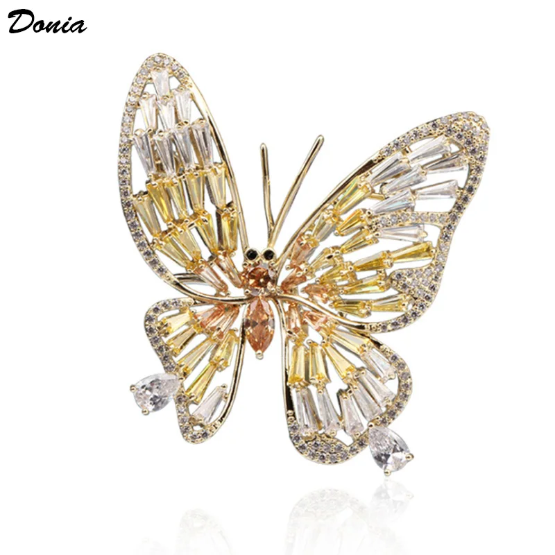Женская Брошь бабочка из циркония AAA в европейском и американском стиле|Броши| |