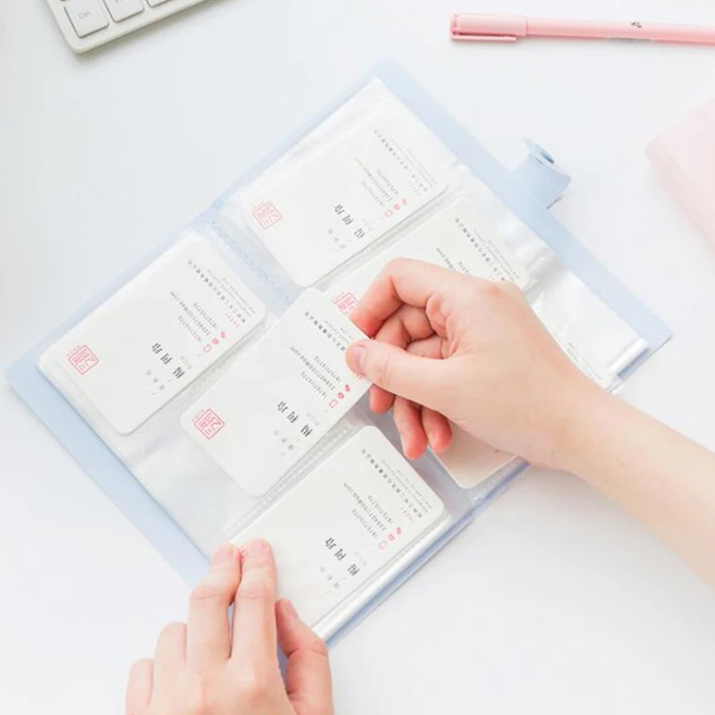 120/240 Pocket Name Card Book Home Picture Case Storage Photo Album Photocard ID Holder Accessories Dropship | Дом и сад