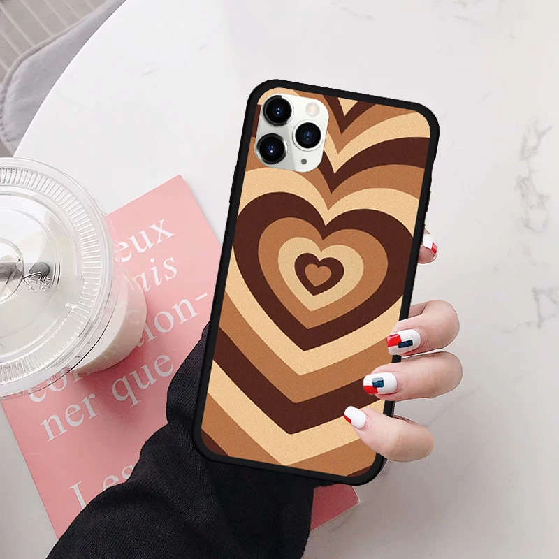JAMULAR модный силиконовый чехол для телефона iPhone 11 Pro 12 7 XR XS MAX X 8 SE2020 6 Plus латте любовь