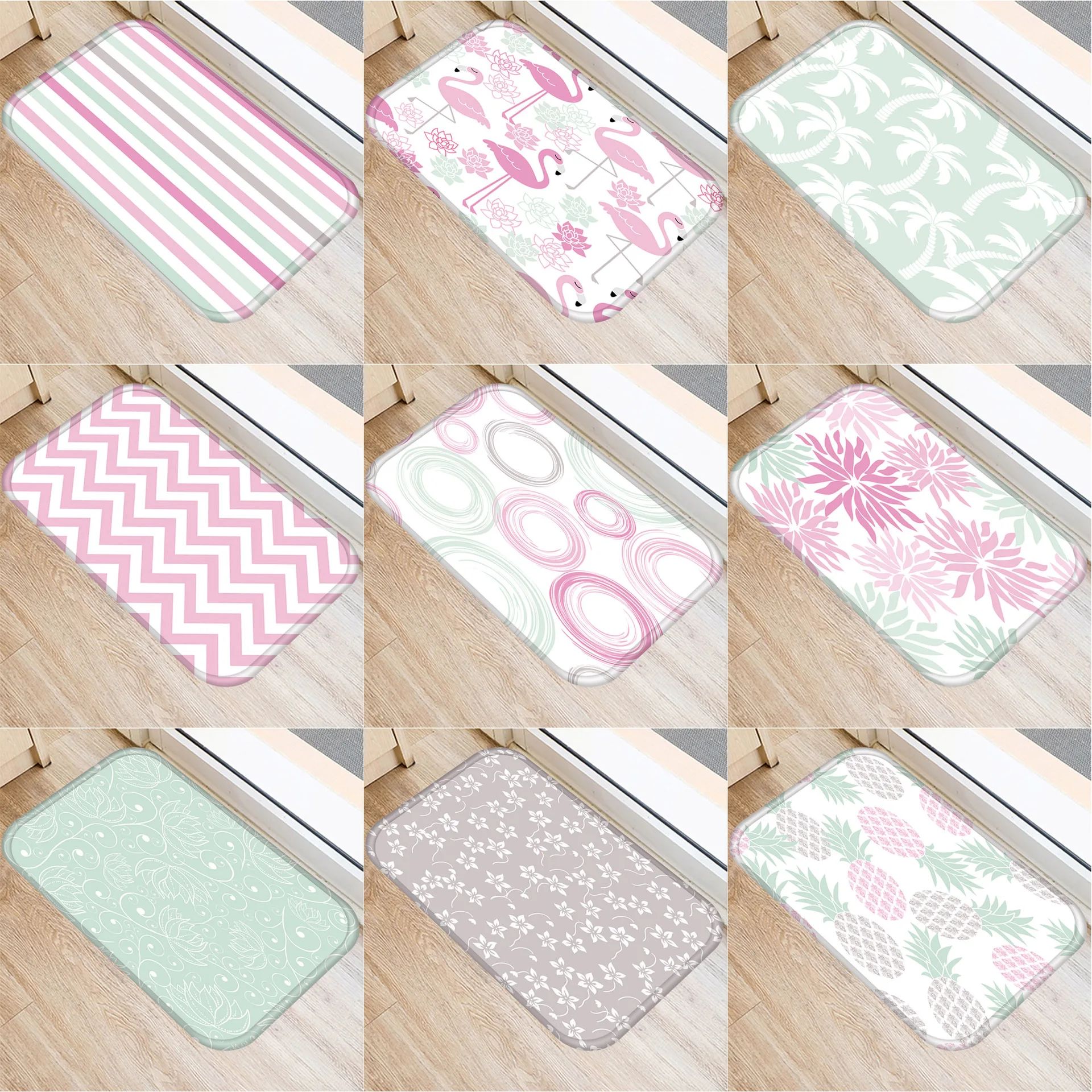 Цветочными нашивками Кухня декоративный коврик у входной двери домашний для