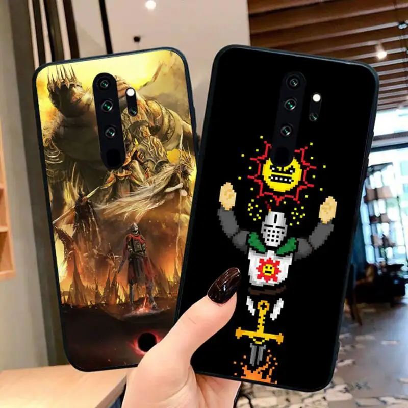 Мягкий черный чехол для телефона с изображением солнца Dark Souls Redmi Note 9 8 8T 8A 7 6 6A Go Pro