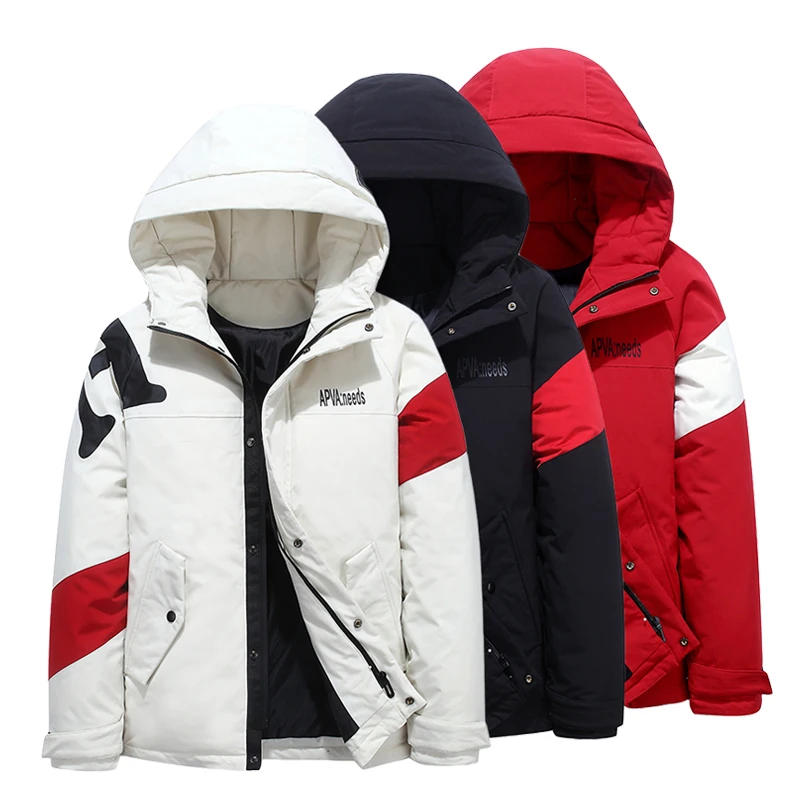 

Men's White Duck Down Jacket Casual High Quality Overcoats Warm Hooded Thick Puffer Jackets Coat Male Thermal Winter 2022 Parkas